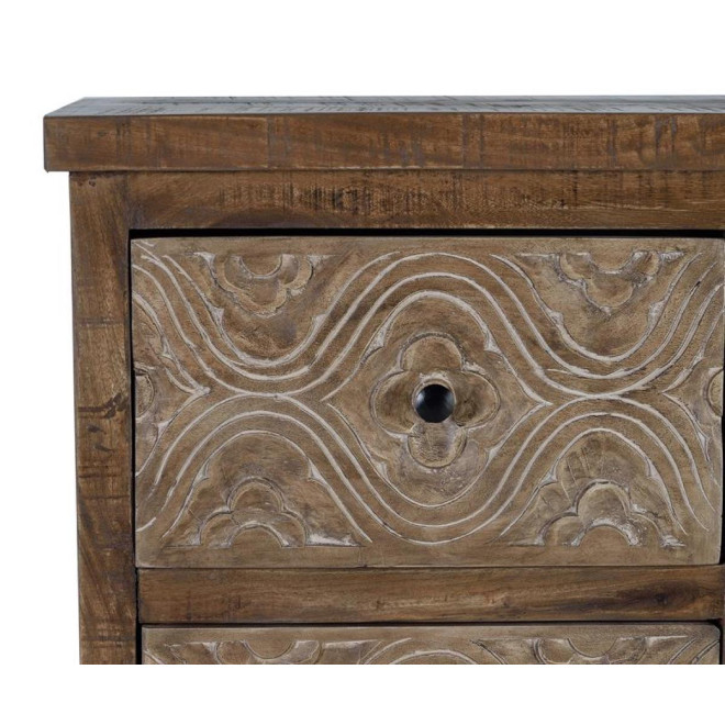 Anrichte mit 3 Schubladen Holz, Eisen Braun 140x40x96cm