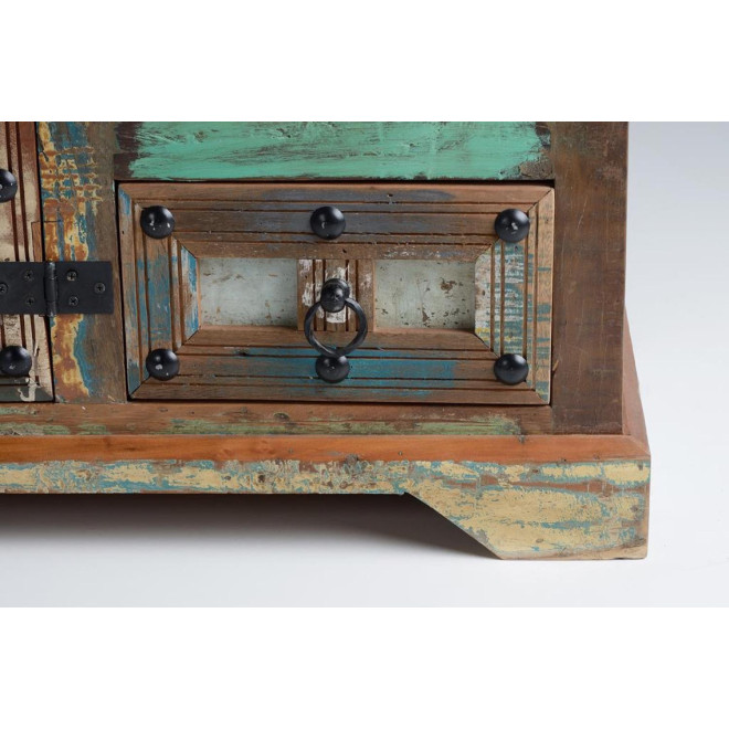 Buffet 3 Tiroirs Bois Marron 110x40x80cm