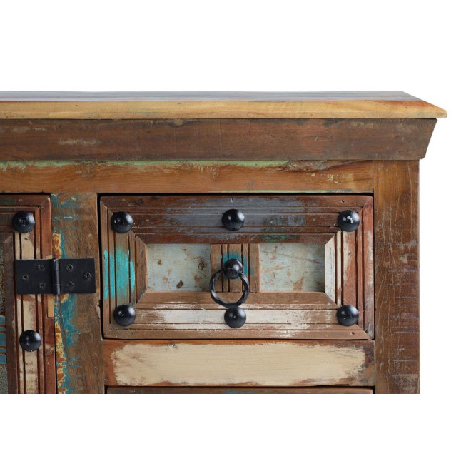 Buffet 3 Tiroirs Bois Marron 110x40x80cm