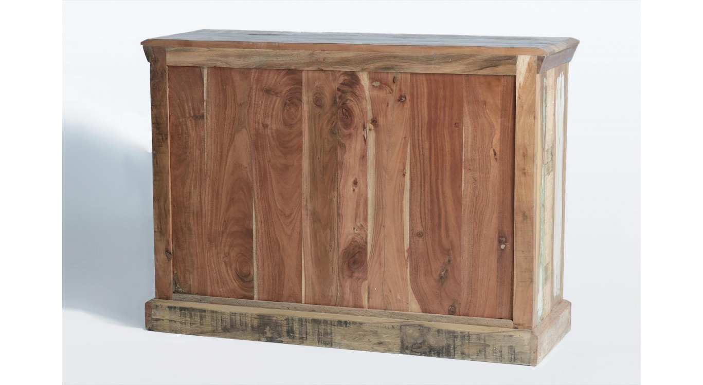Anrichte mit 3 Schubladen Holz Braun 110x40x80cm
