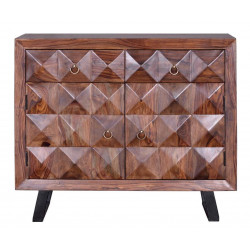 Anrichte mit 2 Schubladen Holz, Eisen Braun 100x40x87cm