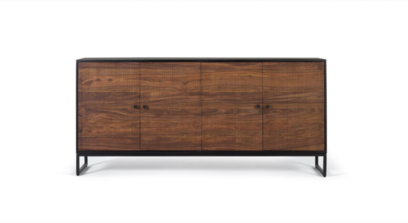 Truhe Holz und Eisen Braun 170x40x80cm