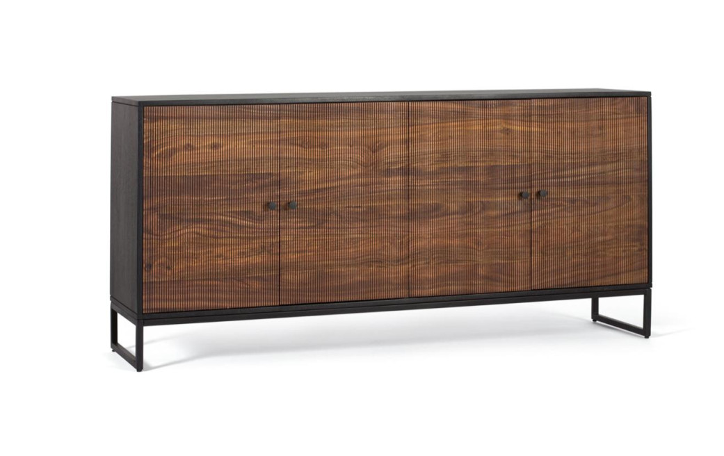 Bahut Bois et Fer Marron 170x40x80cm
