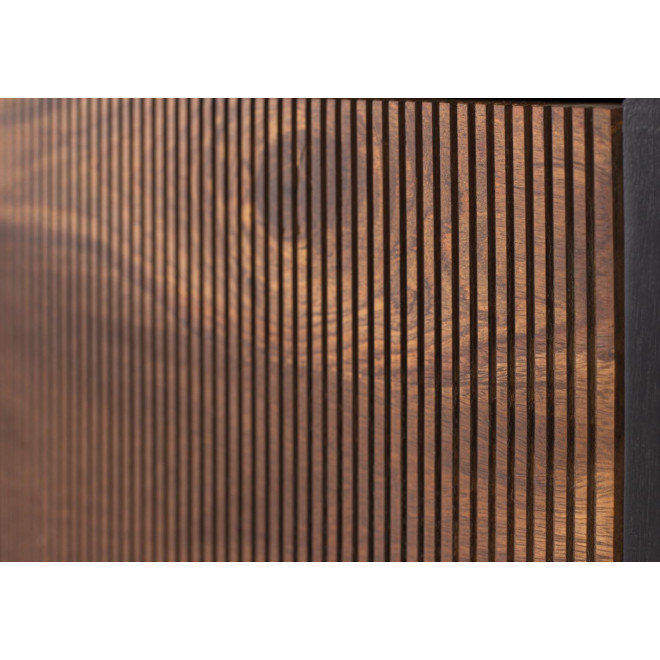 Meuble TV Bois et Fer Marron 150x40x50cm