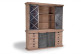 Geschirrschrank mit 6 Schubladen Holz, Eisen Braun 200x45x90cm