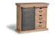 Buffet 3 Tiroirs Bois, Fer Marron 100x40x85cm