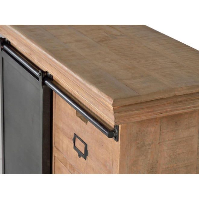 Anrichte mit 3 Schubladen Holz, Eisen Braun 100x40x85cm
