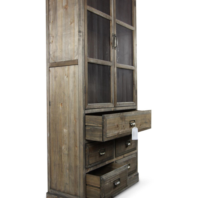 Buffet Vaisselier Rangement Holz 5 Schubladen 81x35x169cm