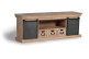 TV-Möbel mit 3 Schubladen Holz, Eisen Braun 150x40x55cm