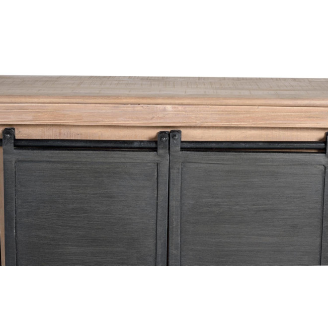 TV-Möbel mit 3 Schubladen Holz, Eisen Braun 150x40x55cm