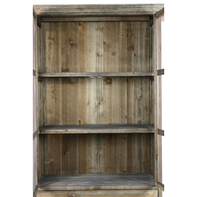 Buffet Vaisselier Rangement Bois 5 Tiroirs 81x35x169cm