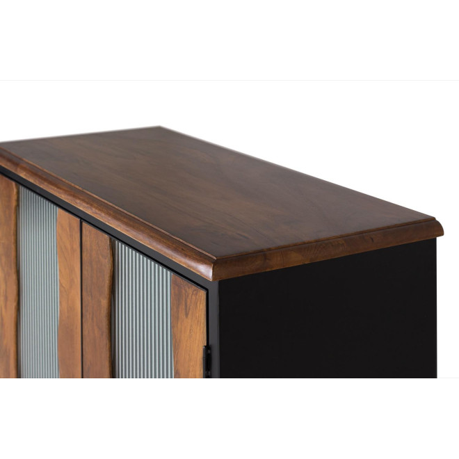 Buffet Bois, Fer Noir 87x37x90cm