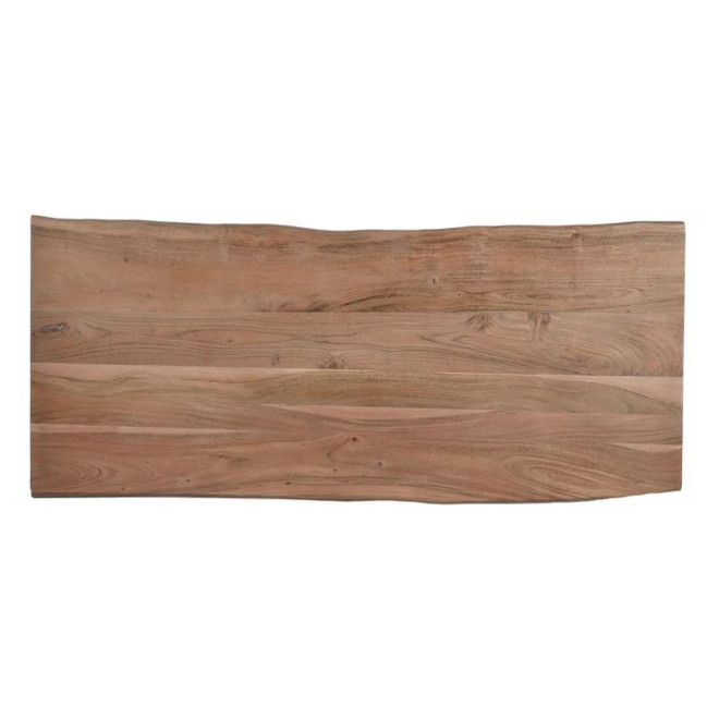Schreibtisch 3 Schubladen Holz, Eisen Braun 147x63x80cm