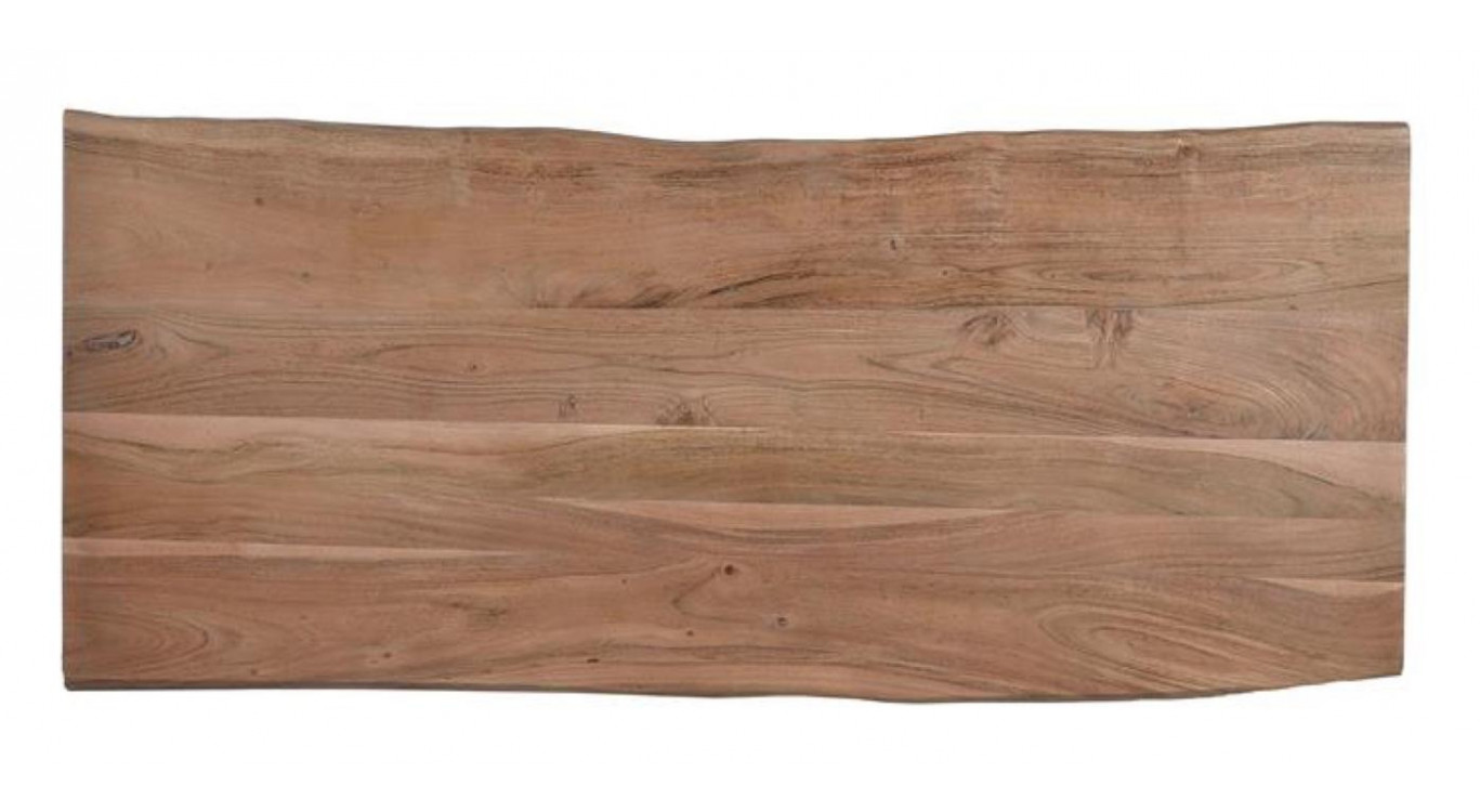 Schreibtisch 3 Schubladen Holz, Eisen Braun 147x63x80cm