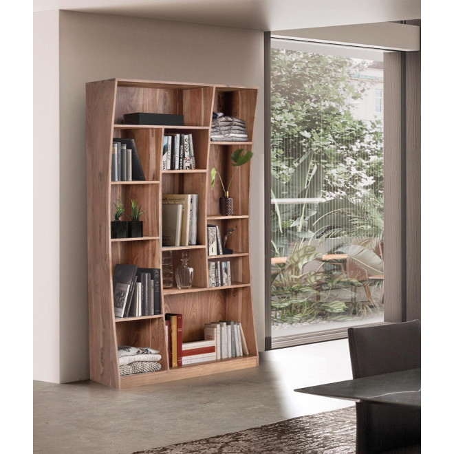 Bibliothèque Bois Marron 120x38x200cm