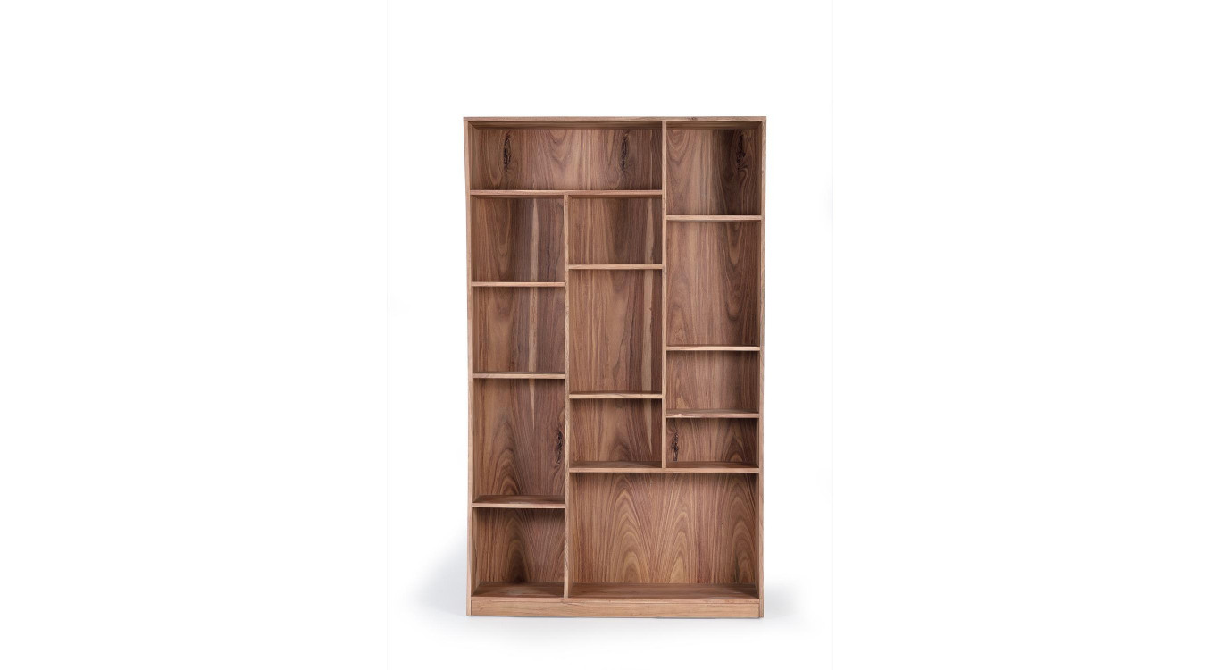 Bücherregal Holz Braun 120x38x200cm