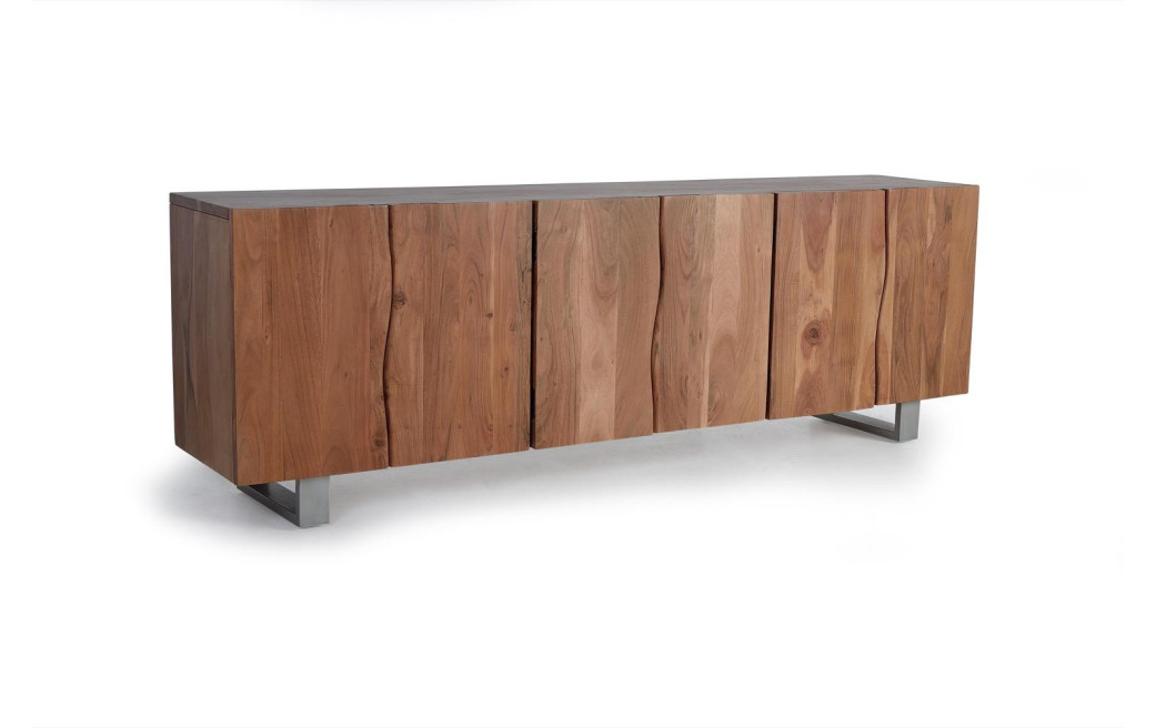 Bahut Bois, Fer Marron 220x45x74cm