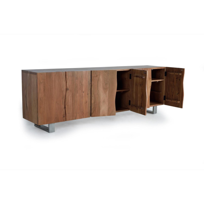 Bahut Bois, Fer Marron 220x45x74cm
