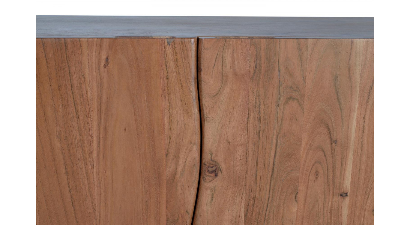 Truhe Holz, Eisen Braun 220x45x74cm