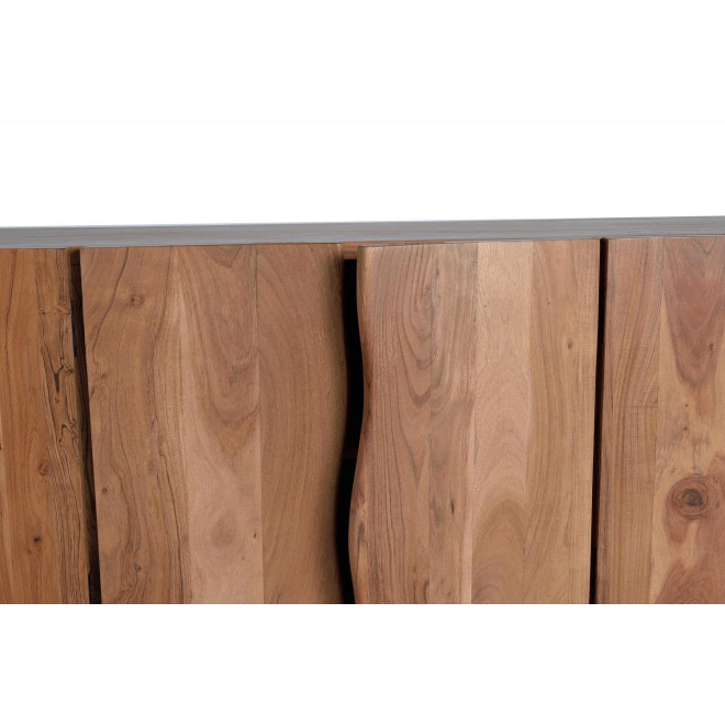 Truhe Holz, Eisen Braun 220x45x74cm