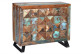 Buffet 2 Tiroirs Bois, Fer Marron 100x40x87cm