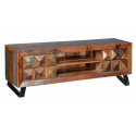 TV-Möbel mit 4 Schubladen Holz, Eisen Braun 155x40x55cm