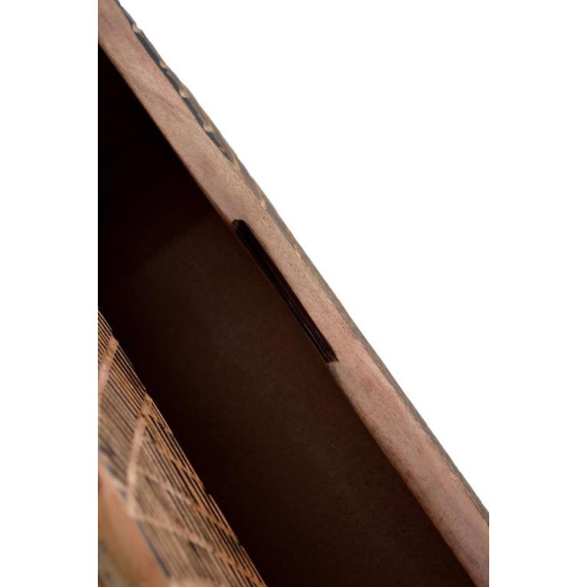Table de Chevet 2 Tiroirs Bois, Fer Marron 57x34x50cm