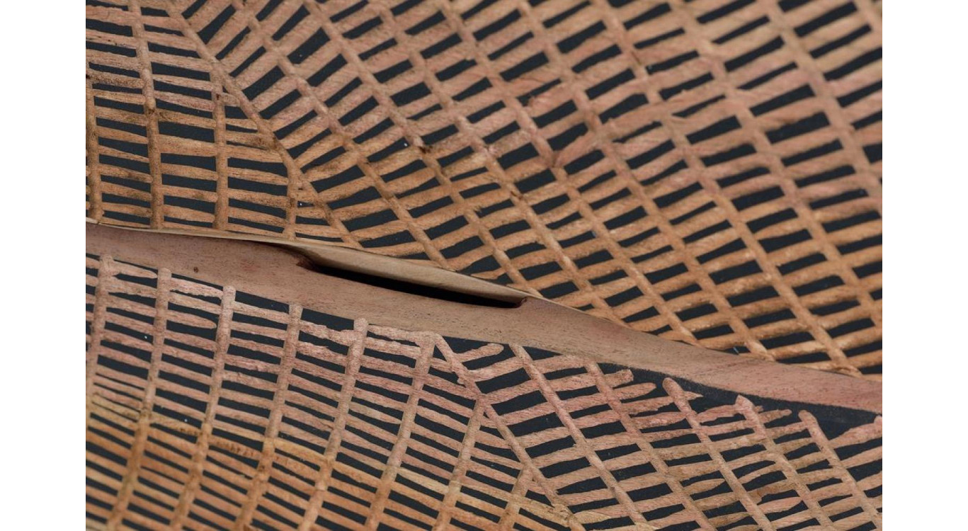 Nachttisch mit 2 Schubladen Holz, Eisen Braun 57x34x50cm