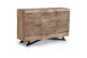 Anrichte mit 3 Schubladen Holz, Eisen Braun 140x40x90cm