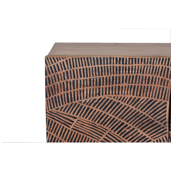 Truhe Holz, Eisen Braun 200x40x90cm