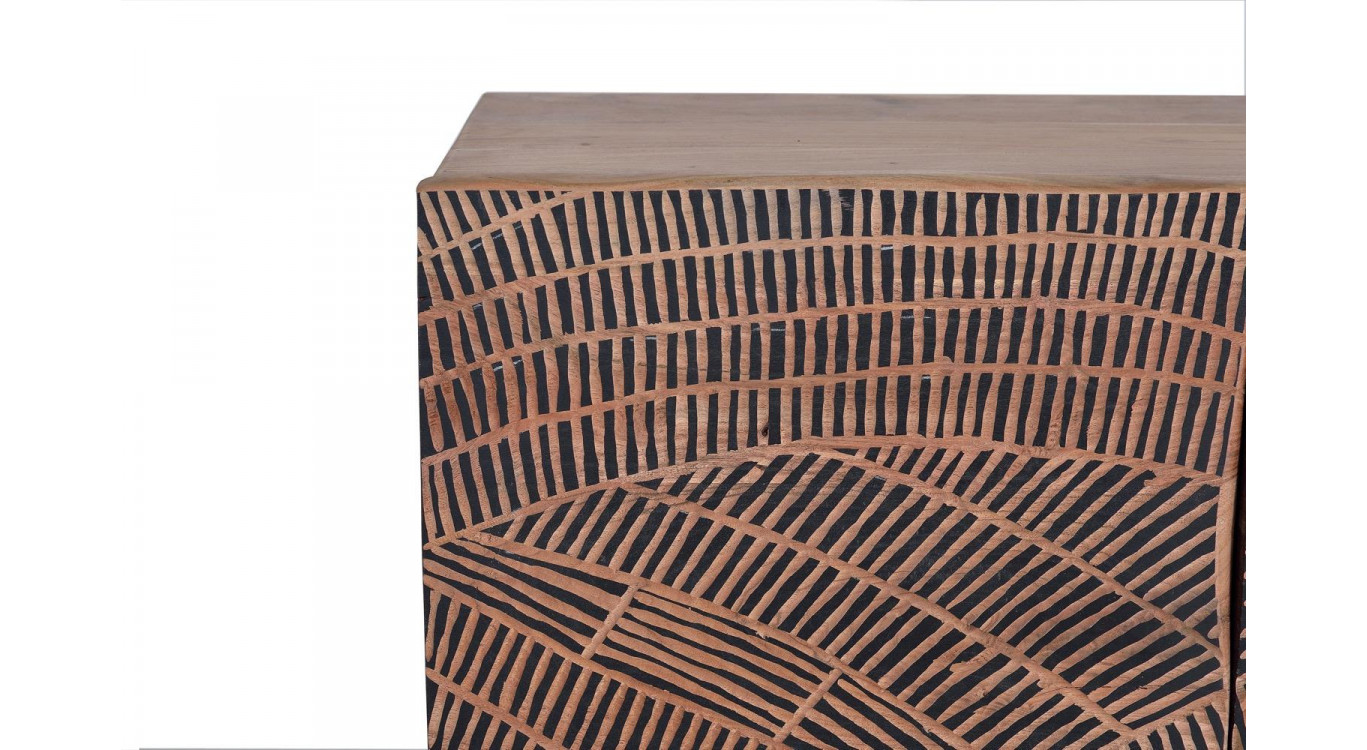 Bahut Bois, Fer Marron 200x40x90cm