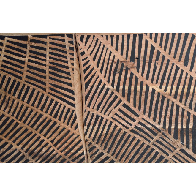 Truhe Holz, Eisen Braun 200x40x90cm