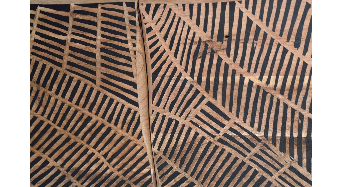 Truhe Holz, Eisen Braun 200x40x90cm