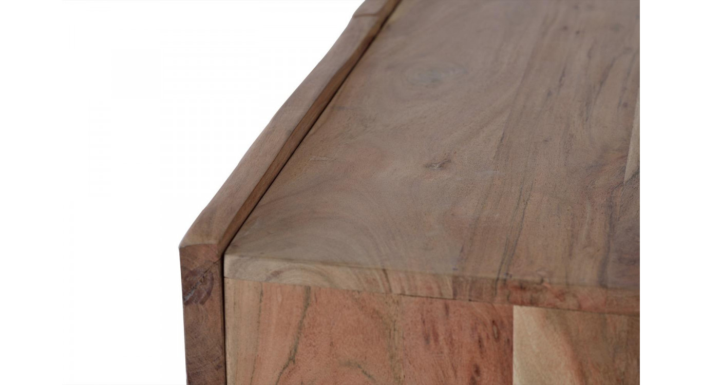 Truhe Holz, Eisen Braun 200x40x90cm
