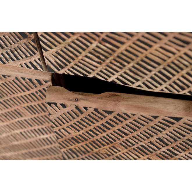 Bahut Bois, Fer Marron 200x40x90cm