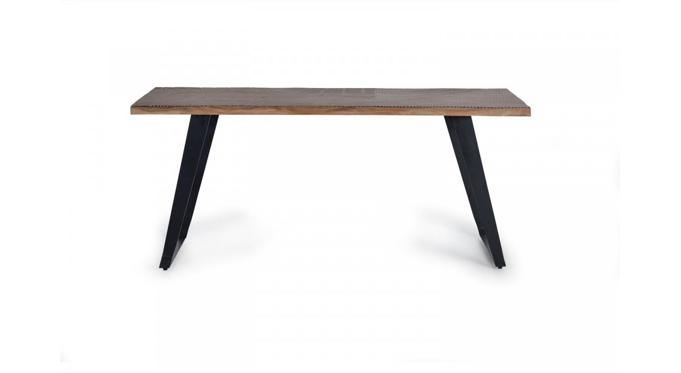 Esstisch Holz, Eisen Braun 180x90x78cm