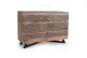 6 Drawer Chest Wood, Brown Iron 125x40x86cm