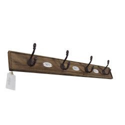 Garderobenhaken Holz 4 Haken 79.5x10x10.5cm