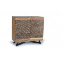 Buffet de hierro y madera marrón 90x40x86cm