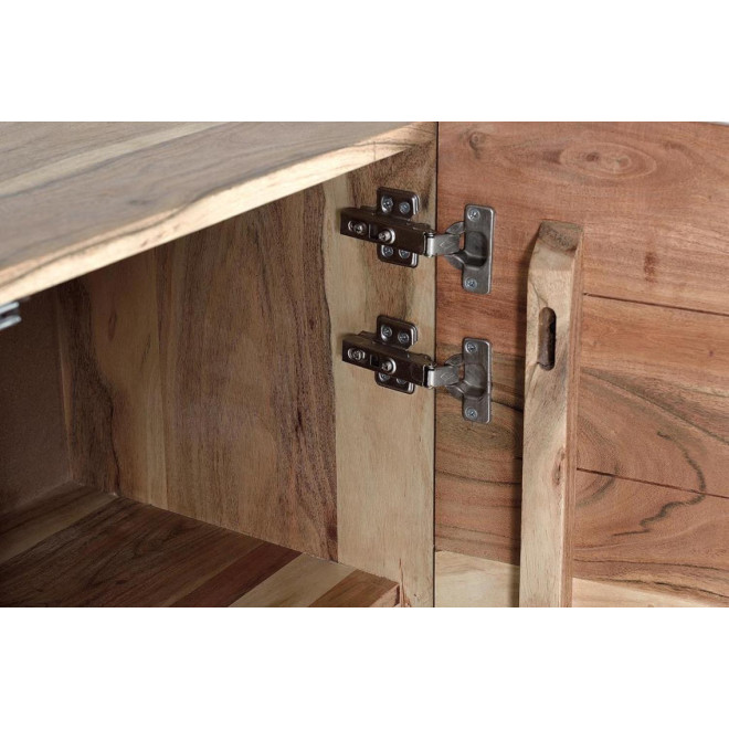 Anrichte Holz, Eisen Braun 90x40x86cm