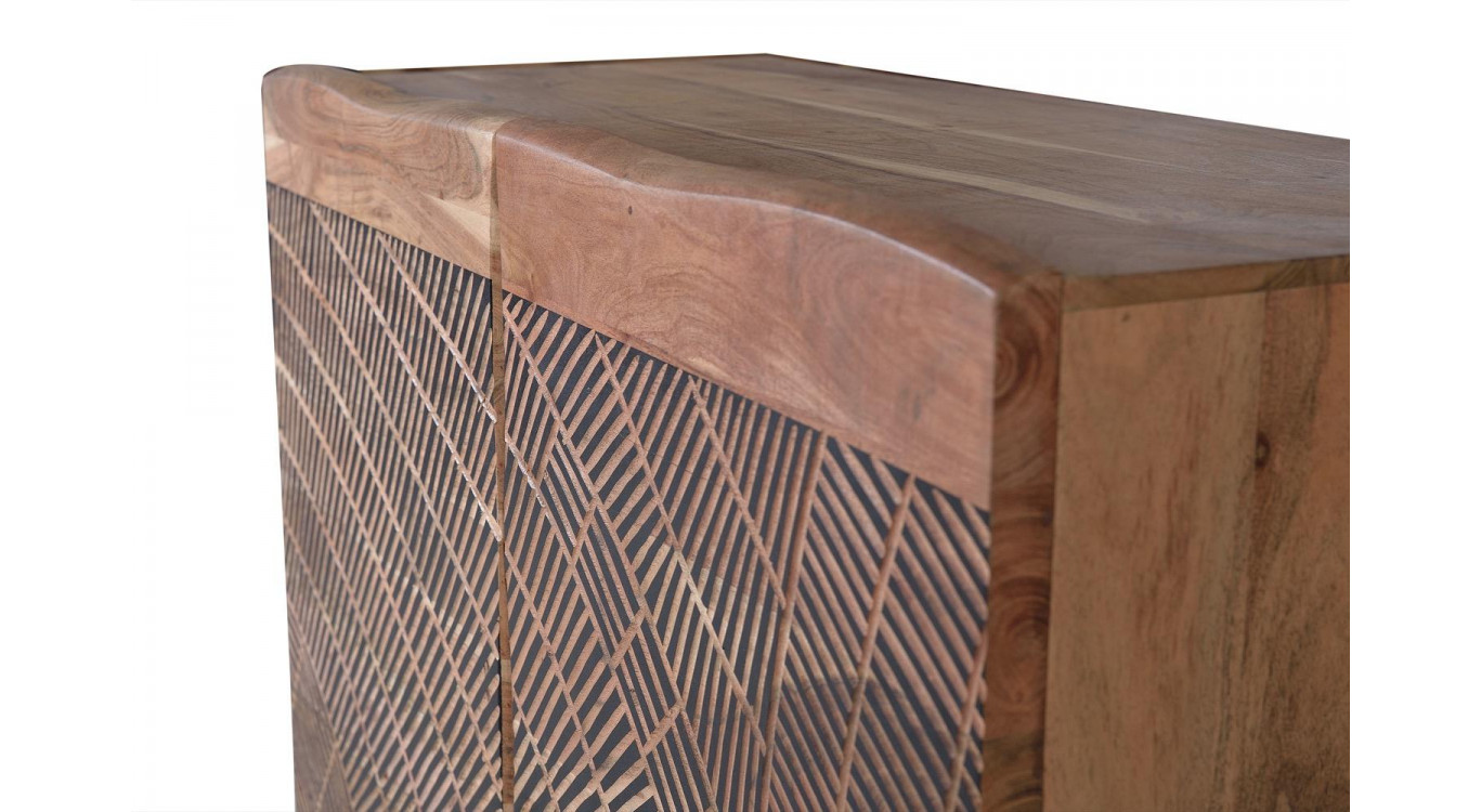 Anrichte Holz, Eisen Braun 90x40x86cm