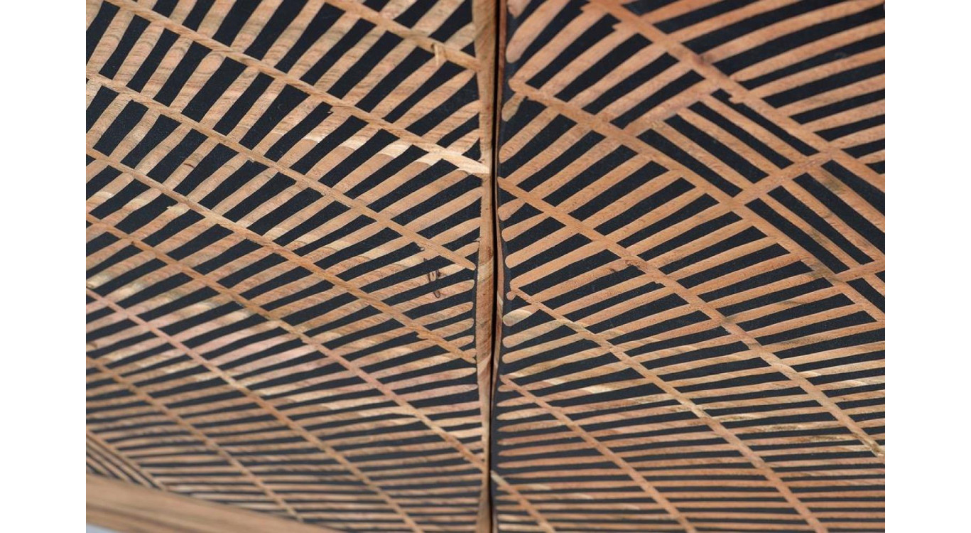 Anrichte Holz, Eisen Braun 90x40x86cm