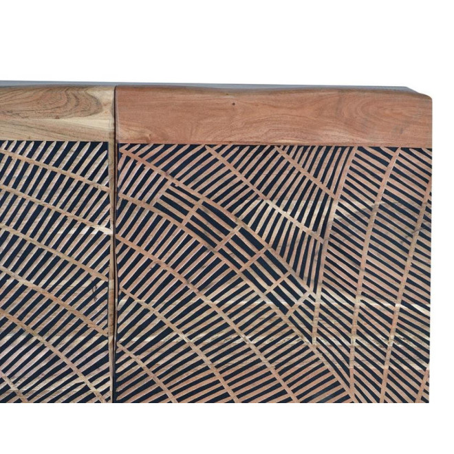Anrichte Holz, Eisen Braun 90x40x86cm