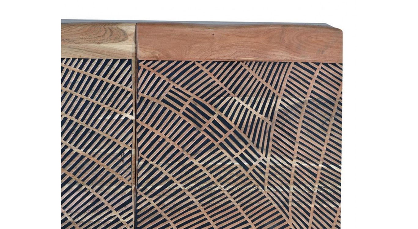 Anrichte Holz, Eisen Braun 90x40x86cm