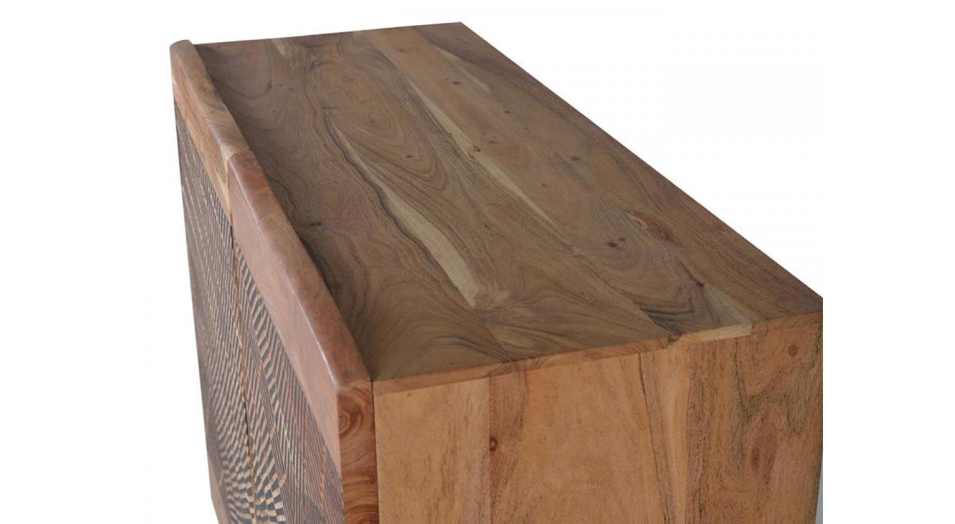 Anrichte Holz, Eisen Braun 90x40x86cm