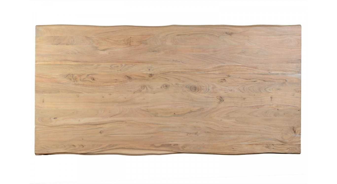 Table à Manger Bois, Fer Marron 200x100x76cm