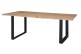 Wooden Dining Table, Brown Iron 140x80x76cm