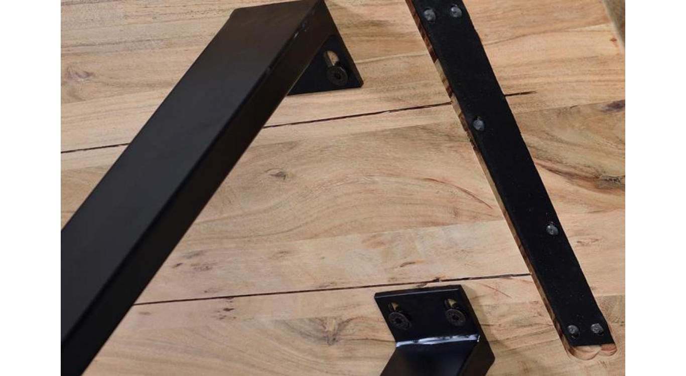 Bank Holz, Eisen Braun 180x42x45cm