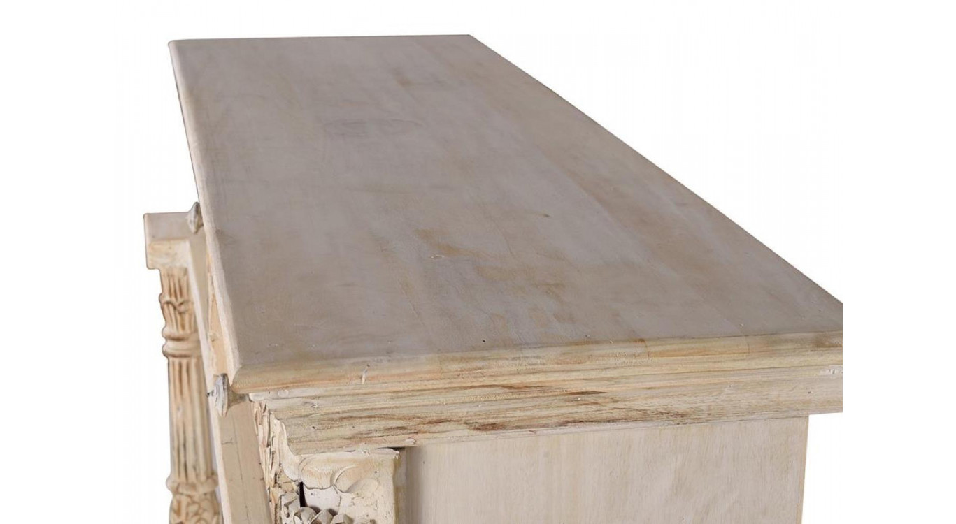 Anrichte mit 2 Schubladen Holz Weiß 120x45x100cm