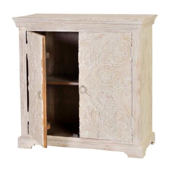 Anrichte Holz Weiß 90x40x90cm